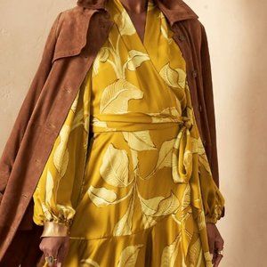 Banana Republic Ruffled mini wrap dress